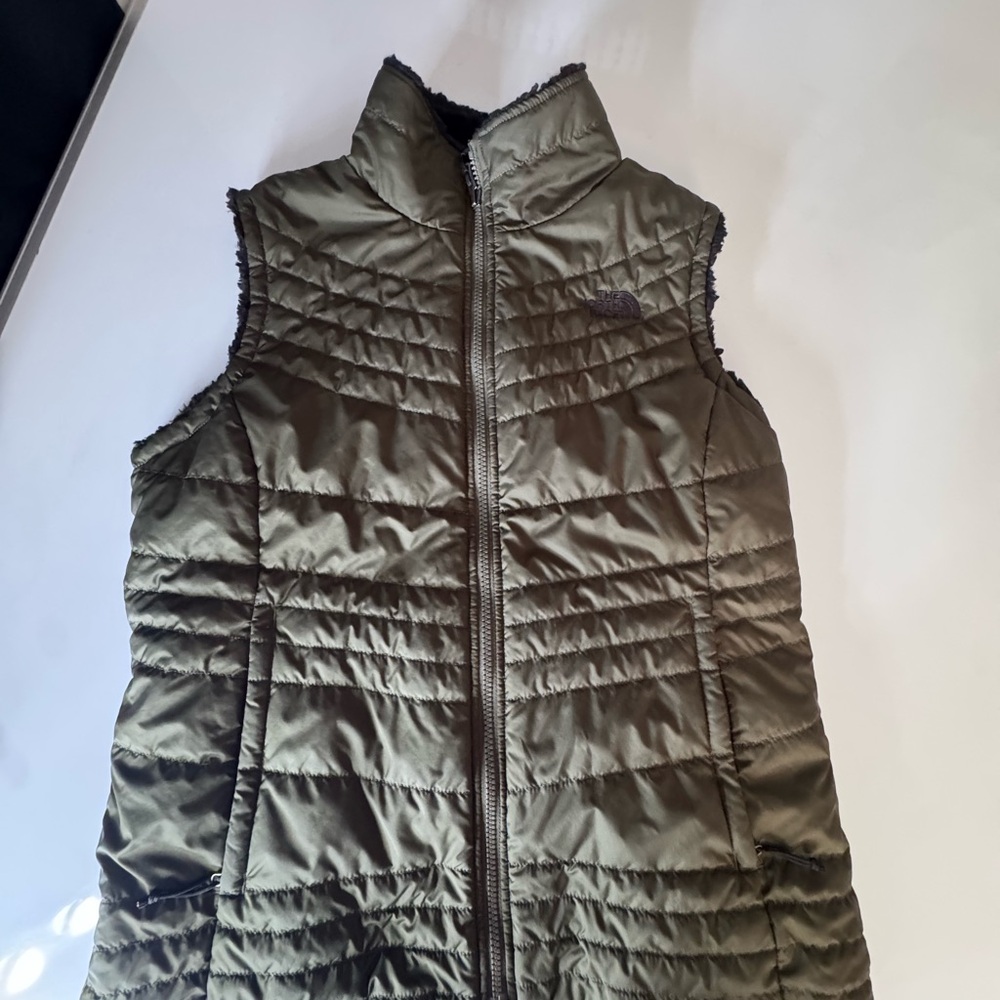 The North Face Olive Green Quilted Vest